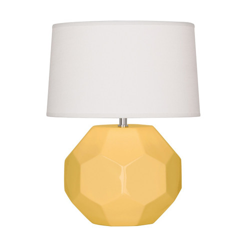 Small Franklin One Light Accent Lamp in Sunset Yellow Glazed Ceramic (165|SU02)