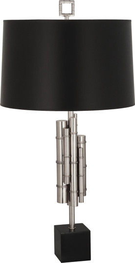 Jonathan Adler Meurice One Light Table Lamp in Polished Nickel w/Matte Black Base (165|S634B)