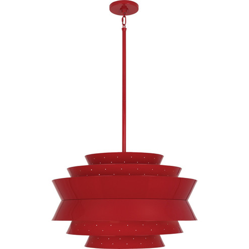 Pierce Three Light Pendant in Ruby Red Gloss (165|RR983)