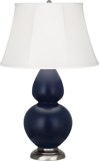 Double Gourd One Light Table Lamp in Matte Midnight Blue Glazed Ceramic w/Antique Silver (165|MMB58)