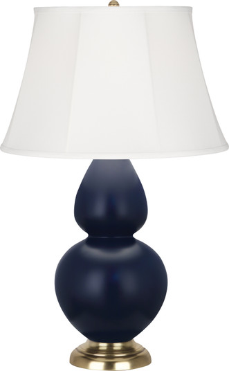 Double Gourd One Light Table Lamp in Matte Midnight Blue Glazed Ceramic w/Antique Brass (165|MMB54)