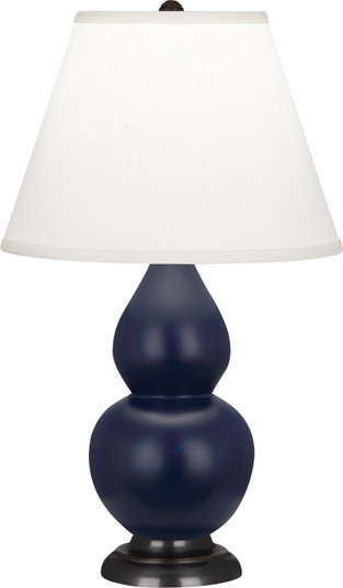 Small Double Gourd One Light Accent Lamp in Matte Midnight Blue Glazed Ceramic w/Bronze (165|MMB51)