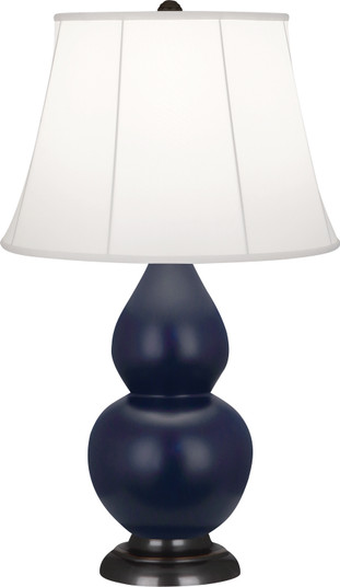 Small Double Gourd One Light Accent Lamp in Matte Midnight Blue Glazed Ceramic w/Bronze (165|MMB11)