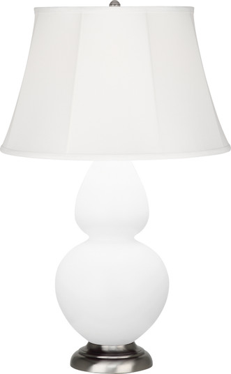 Double Gourd One Light Table Lamp in Matte Lily Glazed Ceramic w/Antique Silver (165|MLY58)