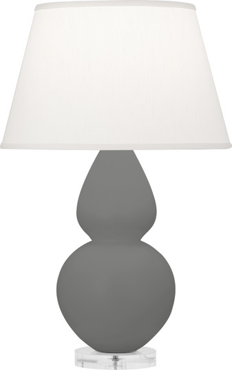 Double Gourd One Light Table Lamp in Matte Ash Glazed Ceramic w/Lucite (165|MCR62)