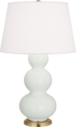 Triple Gourd One Light Table Lamp in Matte Celadon Glazed Ceramic w/Antique Natural Brass (165|MCL40)