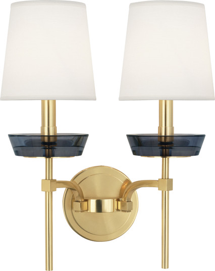 Cristallo Two Light Wall Sconce in Modern Brass w/ Smoke Crystal (165|609)