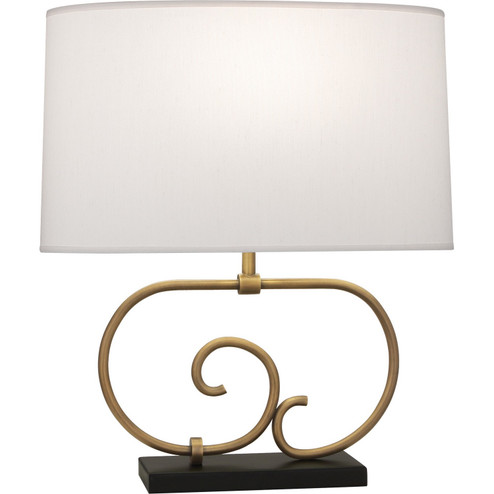 Chloe One Light Table Lamp in Warm Brass w/ Matte Black (165|586)
