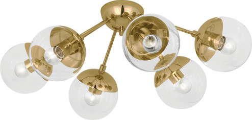 Celeste Six Light Flushmount in Modern Brass (165|1217)