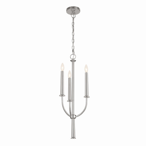 Florence Three Light Mini Chandelier in Polished Nickel (12|52496PN)