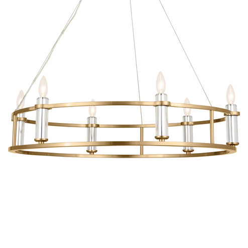 Rosalind Six Light Chandelier in Brushed Natural Brass (12|52490BNB)