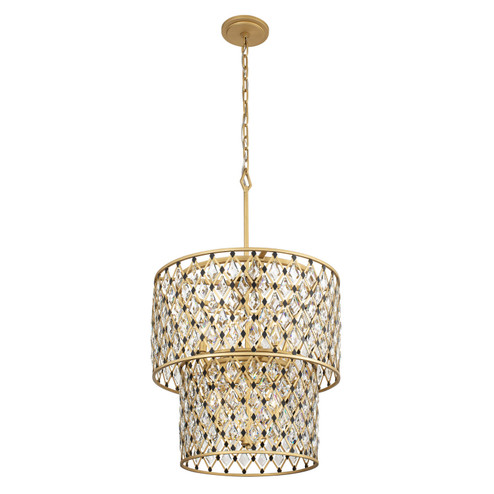 Windsor Seven Light Chandelier in French Gold/Matte Black (137|345C07FGMB)