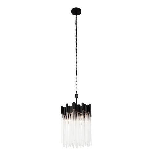 Matrix Three Light Pendant in Matte Black/French Gold (137|309P03MBFG)