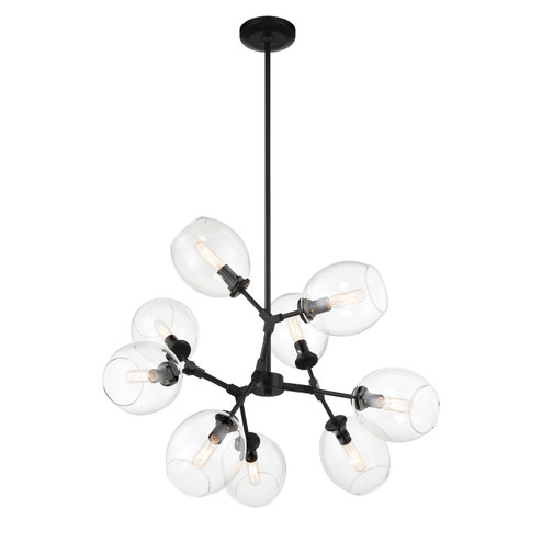 Nexpo Nine Light Chandelier in Coal Black (42|P1369-66A)