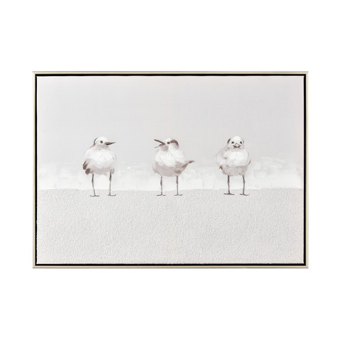 Three Gulls Framed Wall Art in White (45|S0017-10703)