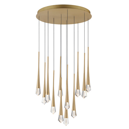Pierce LED Pendant in Gold (86|E24229-122GLD)