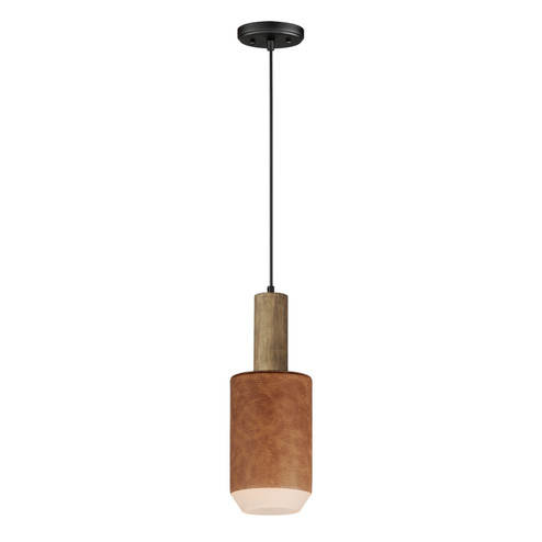 Scout LED Pendant in Weathered Wood / Tan Leather (16|10092WWDTN)