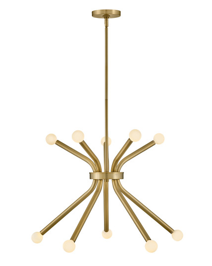 Axton LED Chandelier in Lacquered Brass (531|83855LCB)