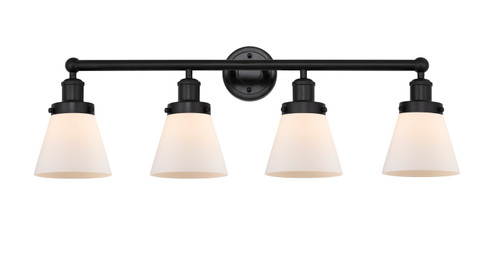 Edison Four Light Bath Vanity in Matte Black (405|616-4W-BK-G61)