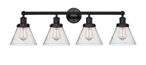 Edison Four Light Bath Vanity in Matte Black (405|616-4W-BK-G44)