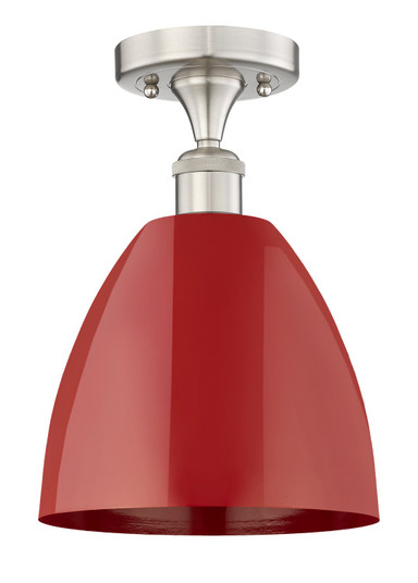 Edison One Light Semi-Flush Mount in Brushed Satin Nickel (405|616-1F-SN-MBD-9-SN)