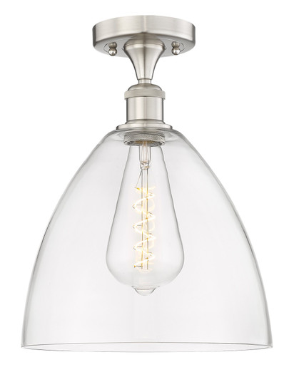 Edison One Light Semi-Flush Mount in Brushed Satin Nickel (405|616-1F-SN-GBD-122)