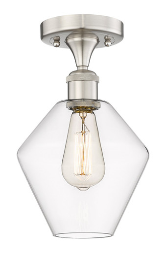 Edison One Light Semi-Flush Mount in Brushed Satin Nickel (405|616-1F-SN-G652-8)