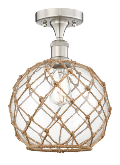 Edison One Light Semi-Flush Mount in Brushed Satin Nickel (405|616-1F-SN-G122-10RB)