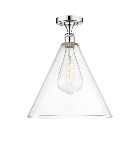 Edison One Light Semi-Flush Mount in Polished Chrome (405|616-1F-PC-GBC-162)