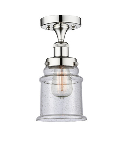 Edison One Light Semi-Flush Mount in Polished Chrome (405|616-1F-PC-G184)