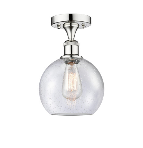 Edison One Light Semi-Flush Mount in Polished Chrome (405|616-1F-PC-G124-8)