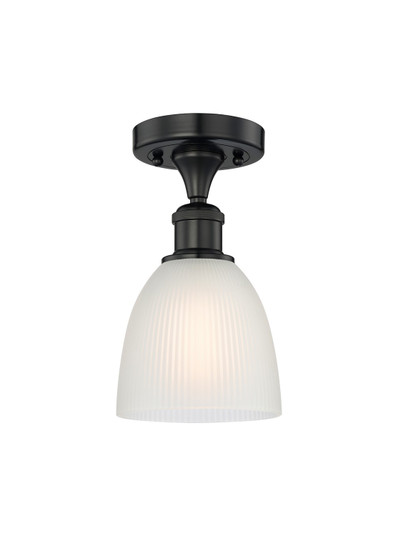 Edison One Light Semi-Flush Mount in Matte Black (405|616-1F-BK-G381)