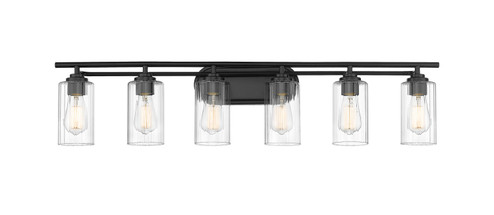Auralume LED Bath Vanity in Matte Black (405|353-6W-BK-CL-LED)