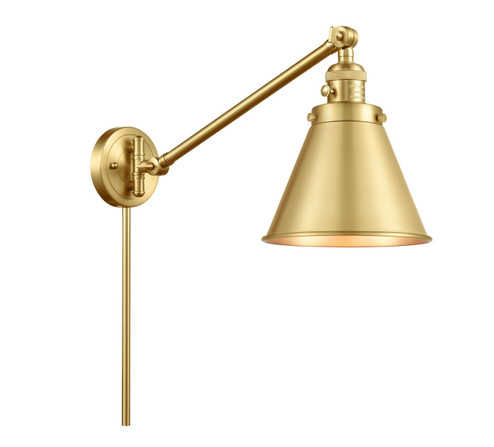Franklin Restoration LED Swing Arm Lamp in Satin Gold (405|237-SG-M13-SG-LED)