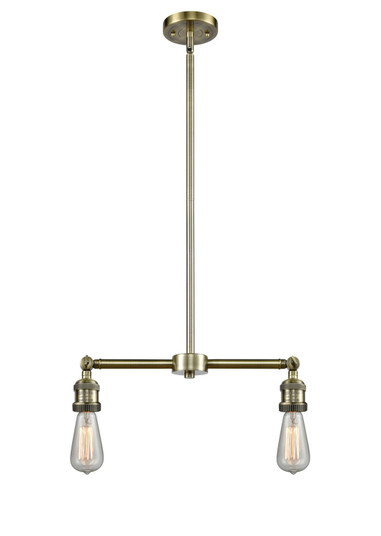 Franklin Restoration Three Light Island Pendant in Antique Brass (405|209-AB)