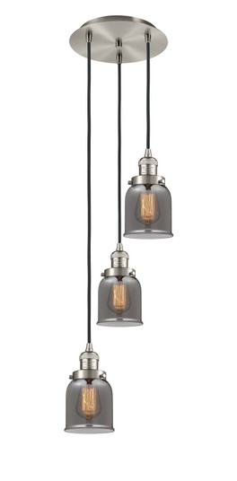 Franklin Restoration Three Light Pendant in Brushed Satin Nickel (405|113F-3P-SN-G53)