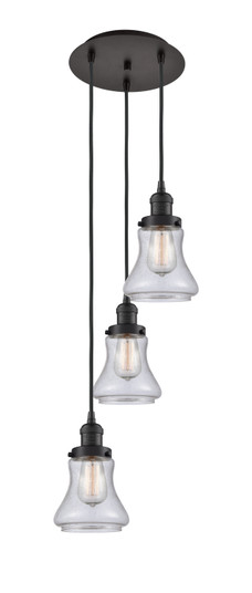 Franklin Restoration Three Light Pendant in Oil Rubbed Bronze (405|113F-3P-OB-G194)