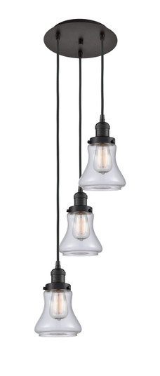 Franklin Restoration Three Light Pendant in Oil Rubbed Bronze (405|113F-3P-OB-G192)