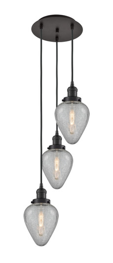 Franklin Restoration Three Light Pendant in Oil Rubbed Bronze (405|113F-3P-OB-G165)