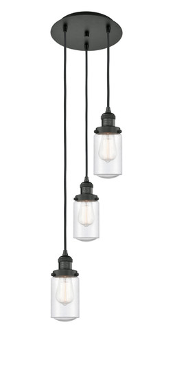 Franklin Restoration Three Light Pendant in Matte Black (405|113F-3P-BK-G314)