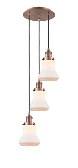 Franklin Restoration Three Light Pendant in Antique Copper (405|113F-3P-AC-G191)