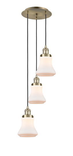 Franklin Restoration Three Light Pendant in Antique Brass (405|113F-3P-AB-G191)