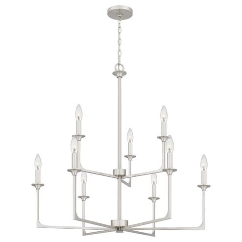 Prescott Nine Light Chandelier in Brushed Nickel (10|PRC5232BN)