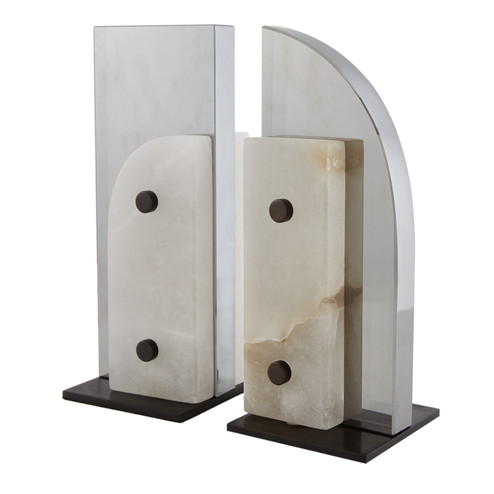 Porter Bookends, Set of 2 in Smoke Luster (314|9308)