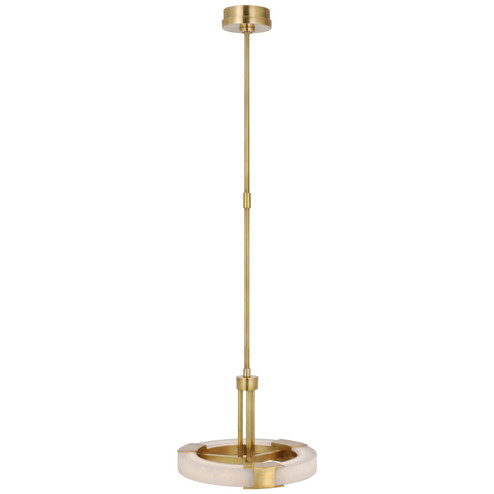 Covet LED Pendant in Antique-Burnished Brass and Alabaster (268|KW 5136AB/ALB)