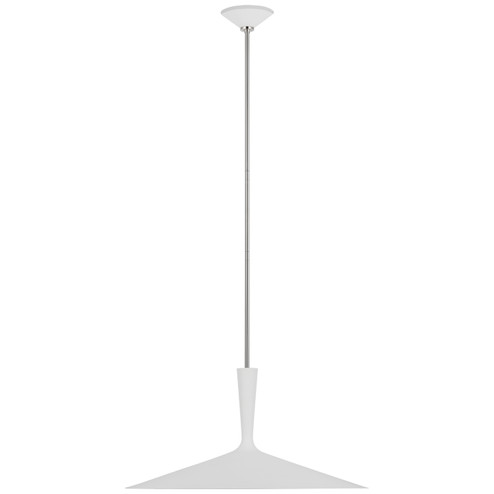 Rosetta LED Pendant in Matte White and Polished Nickel (268|ARN 5542WHT/PN)