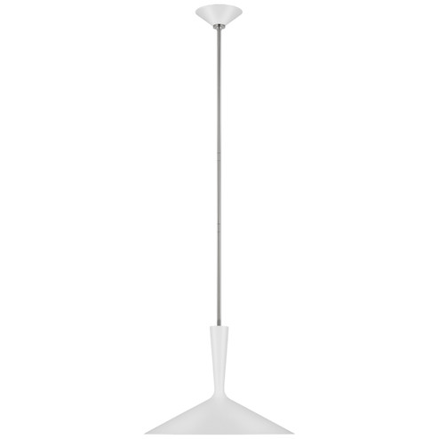 Rosetta LED Pendant in Matte White and Polished Nickel (268|ARN 5541WHT/PN)