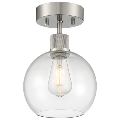 Port Nine Burgundy LED Semi Flush Mount in Brushed Steel (18|63148LEDDLP-BS/CLR)