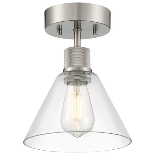 Port Nine Martini LED Semi Flush Mount in Brushed Steel (18|63146LEDDLP-BS/CLR)