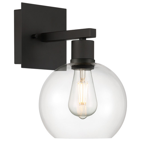 Port Nine Burgundy LED Wall Sconce in Matte Black (18|63145LEDDLP-MBL/CLR)